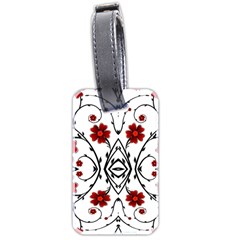 Beautiful Red Flowers Seamless Luggage Tags (two Sides) by flipstylezfashionsLLC