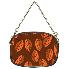 Pattern Leaf Plant Decoration Chain Purses (one Side)  by Nexatart