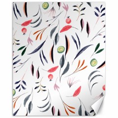 Watercolor Tablecloth Fabric Design Canvas 11  X 14   by Nexatart