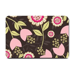 Flowers Wallpaper Floral Decoration Small Doormat  by Nexatart