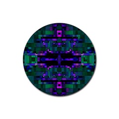 Abstract Pattern Desktop Wallpaper Rubber Round Coaster (4 Pack) 