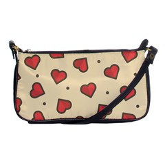 Design Love Heart Seamless Pattern Shoulder Clutch Bags by Nexatart
