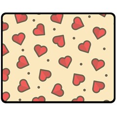 Design Love Heart Seamless Pattern Fleece Blanket (medium)  by Nexatart