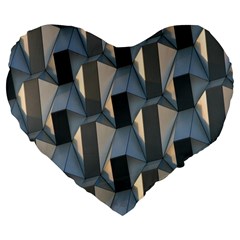 Pattern Texture Form Background Large 19  Premium Flano Heart Shape Cushions by Nexatart