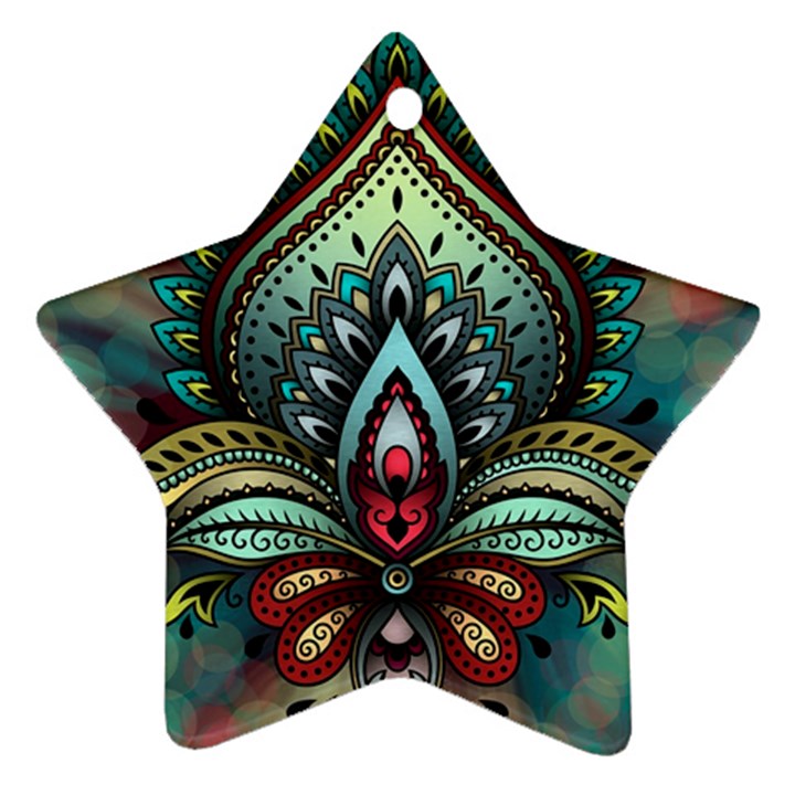 Decoration Pattern Ornate Art Star Ornament (Two Sides)