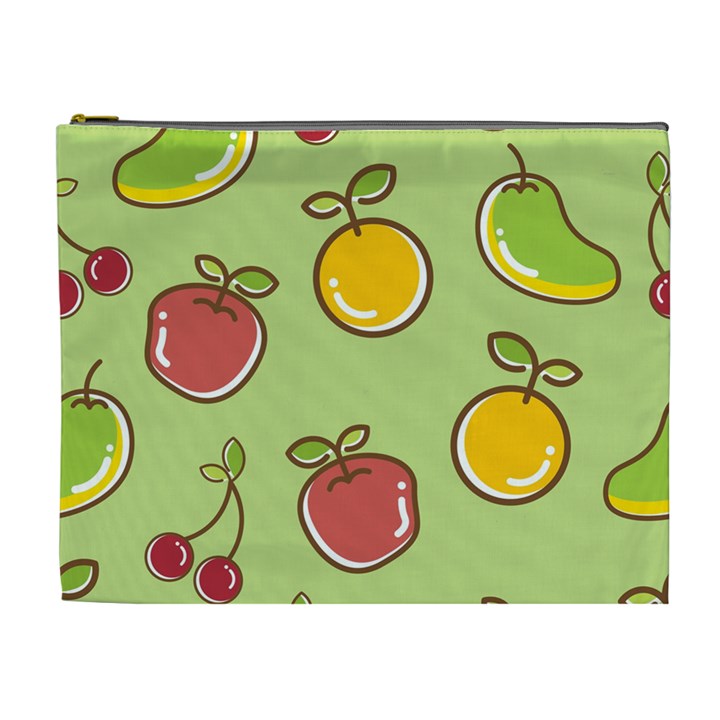 Seamless Pattern Healthy Fruit Cosmetic Bag (XL)