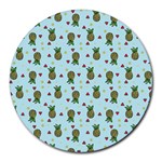 Pineapple Watermelon Fruit Lime Round Mousepads Front