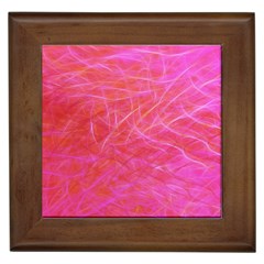 Pink Background Abstract Texture Framed Tiles