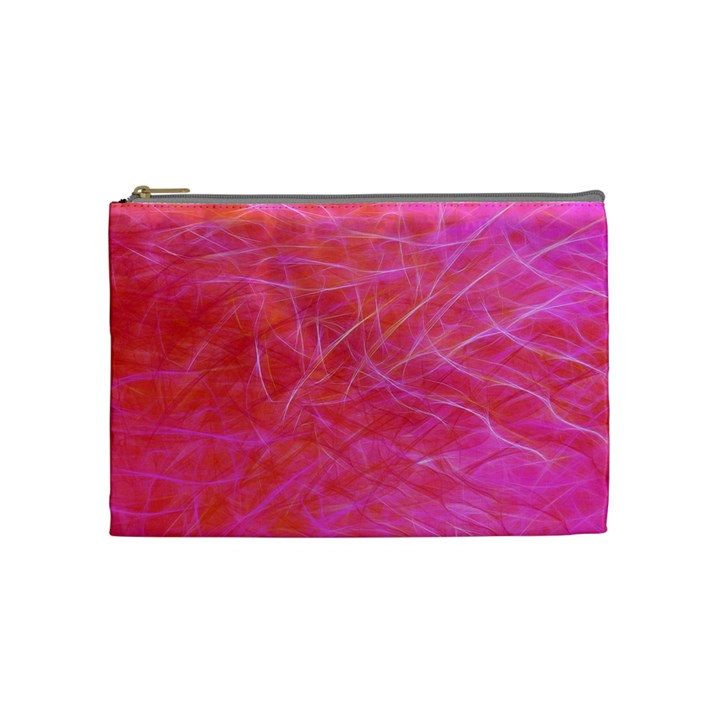 Pink Background Abstract Texture Cosmetic Bag (Medium)