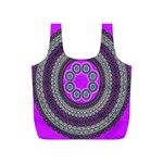 Round Pattern Ethnic Design Full Print Recycle Bags (S)  Front