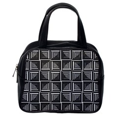Pattern Op Art Black White Grey Classic Handbags (one Side) by Nexatart