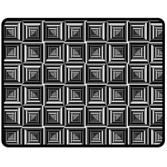 Pattern Op Art Black White Grey Double Sided Fleece Blanket (medium)  by Nexatart