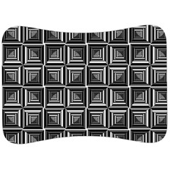 Pattern Op Art Black White Grey Velour Seat Head Rest Cushion