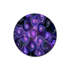 Abstract Pattern Fractal Wallpaper Rubber Round Coaster (4 Pack)  by Nexatart