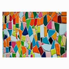 Mosaic Tiles Pattern Texture Large Glasses Cloth (2-side) by Nexatart