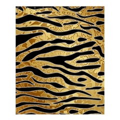 Golden Vector Embossed Golden Black Zebra Stripes Shower Curtain 60  X 72  (medium)  by flipstylezfashionsLLC