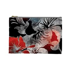 Beautiful Hibiscus Flower Design  Cosmetic Bag (large) by flipstylezfashionsLLC