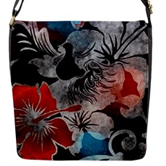 Beautiful Hibiscus Flower Design  Flap Messenger Bag (s) by flipstylezfashionsLLC