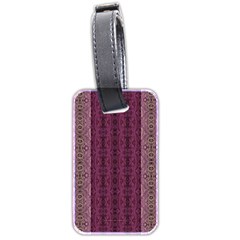 Beautiful Decorative Creative Purple Seamless Design By Kiekie Stricklnd Luggage Tags (two Sides) by flipstylezfashionsLLC