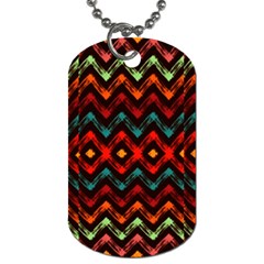 Seamless Native Zigzags By Flipstylez Designs Dog Tag (one Side) by flipstylezfashionsLLC