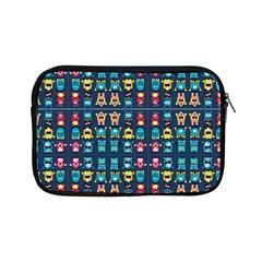 Funny Monsters In Blue Background Apple Ipad Mini Zipper Cases