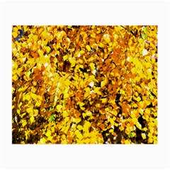 Birch Tree Yellow Leaves Small Glasses Cloth (2-side) by FunnyCow