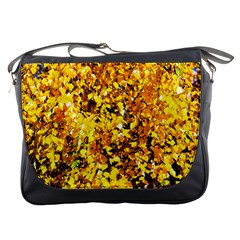 Birch Tree Yellow Leaves Messenger Bags by FunnyCow