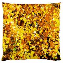 Birch Tree Yellow Leaves Standard Flano Cushion Case (two Sides) by FunnyCow