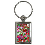 Colorful Petunia Flowers Key Chains (Rectangle)  Front