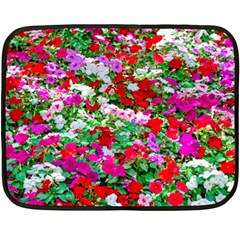 Colorful Petunia Flowers Double Sided Fleece Blanket (mini)  by FunnyCow