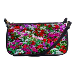 Colorful Petunia Flowers Shoulder Clutch Bags