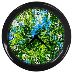 Forest   Strain Towards The Light Wall Clock (black) by FunnyCow