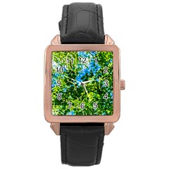 Forest   Strain Towards The Light Rose Gold Leather Watch  by FunnyCow