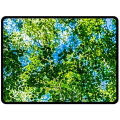 Forest   Strain Towards The Light Double Sided Fleece Blanket (large)  by FunnyCow