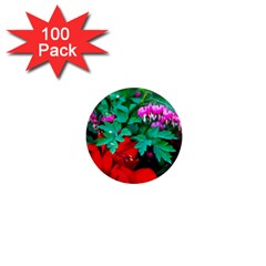 Bleeding Heart Flowers 1  Mini Magnets (100 Pack)  by FunnyCow