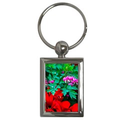 Bleeding Heart Flowers Key Chains (rectangle)  by FunnyCow