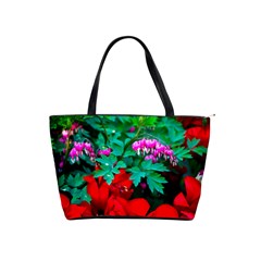 Bleeding Heart Flowers Shoulder Handbags by FunnyCow