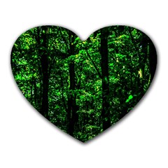 Emerald Forest Heart Mousepads by FunnyCow