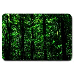 Emerald Forest Large Doormat  by FunnyCow