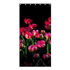 Pink Tulips Dark Background Shower Curtain 36  X 72  (stall)  by FunnyCow