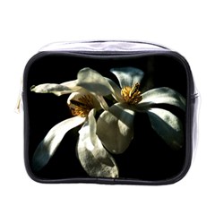 Two White Magnolia Flowers Mini Toiletries Bags by FunnyCow