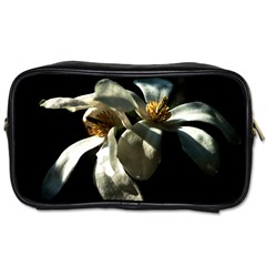 Two White Magnolia Flowers Toiletries Bags 2-side by FunnyCow