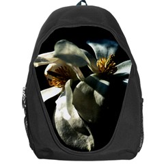 Two White Magnolia Flowers Backpack Bag by FunnyCow