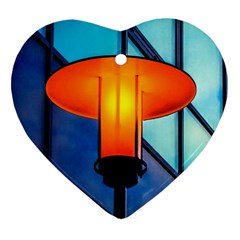Orange Light Ornament (heart) by FunnyCow