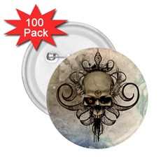 Awesome Creepy Skull With  Wings 2 25  Buttons (100 Pack)  by FantasyWorld7