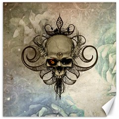 Awesome Creepy Skull With  Wings Canvas 20  X 20   by FantasyWorld7