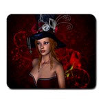 Beautiful Fantasy Women With Floral Elements Large Mousepads Front