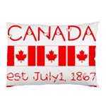 Canada Day Maple Leaf Canadian Flag Pattern Typography  Pillow Case (Two Sides) Back