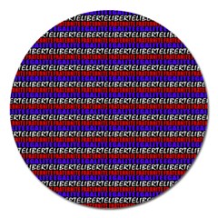 French Revolution Typographic Pattern Design 2 Magnet 5  (round) by dflcprints