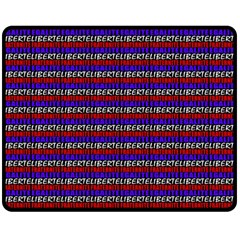 French Revolution Typographic Pattern Design 2 Double Sided Fleece Blanket (medium)  by dflcprints